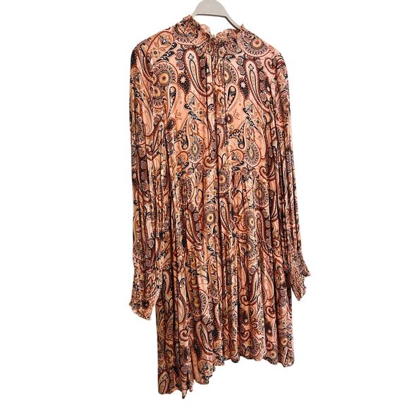 Anthropologie Pink Paisley Midi Dress - Picture 6 of 9